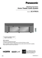 Panasonic SC-HTR310 Home Theater System Owners Instruction Manual