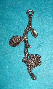 Pendant Flower Charm Rose Charm Flower Garden Charm Tree Branch Charm Leaf Charm