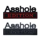 2pcs 3.15x1.18in Asshole Edition Emblem Sticker