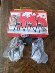 NIB San Miguel Set of 3 Metal Tealight Tea Light Reindeer Candle Votive Holders