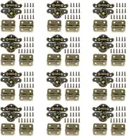 24Pcs Jewelry Box Hinges 12Pcs Antique Latch Hook Hasp Small Box Hardware Decora