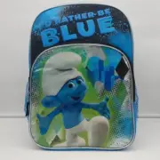Smurfs New I'd Rather Be Blue Back Pack By Peyo 16.5 " Tall 12" Wide