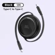6A 100W Data Cable Fast USB Cable Retractable Portable Charging Line Lighting US
