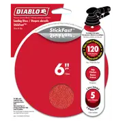 Diablo 150mm 120 Grit Abrasive Random Orbital Sheet - 5 Pack