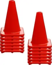 12 Pack Heavy Duty Orange Agility Training Cones - Versatile Sports Markers