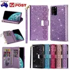 For Samsung S25 S24 S23 S22 S21 S20 Ultra Case Leather Wallet Flip Glitter Cover