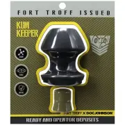 Fort Troff - Kum Keeper - Large - Black Large Hollow Butt Plug with Removeable S