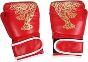 Totority Sparring Gloves Comfortable PU Thai ing Gloves for Tiger Design for Kicking Sparring Training and Fitness Workouts