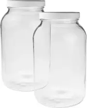 Set of 2 Large 1-Gallon Glass Jars - BPA-Free, Ideal for Fermenting & Pickling