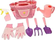 ERINGOGO 1 Set Gardening Tools Gardening Kit with Watering Can Spray Kettle Gloves Hand Shovel Rake Lightweight Garden Tools for Outdoor Play