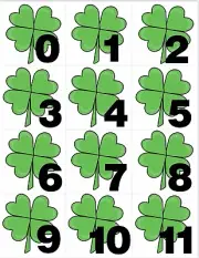 Clover - Numbers 0-31 Pocket Chart Cards or Calendar Learning Resource - Math