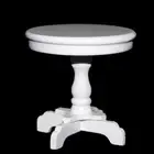 Mini Round Coffee Table Small Circle Side End Table Wood Color Living Room