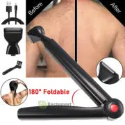 USB Electric Man Back Razor Shaver Full Body Hair Removal Wet & Dry Long Handle