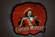 Captain Morgan Rum Logo 17" 2D LED Neon Sign Lamp Light Hanging Nightlight EY