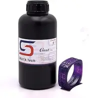 Siraya Tech Cast 3D Printer Resin Easy to Print Use and Burn High Resolution Castable 405nm LCD UV-Curing Photopolymer Resin for Making Jewelries and Metal Parts (Purple, 1kg)