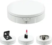 Mcbazel 360 Degree Motorized Rotating Display Stand, 5.7 Inches Electric Rotating Turntable with Low Noise for Jewelry/Photography Products/Watch/Cup and ect. – White