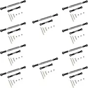 10X Metal Adjustable Steering Linkage Servo Link Pull Rod Turnbuckle for MN D90 D99 MN-90-45,Black