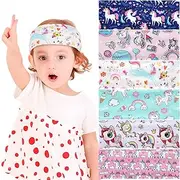 [Xishoyen] Pack of 6 Girls' Headbands, Unicorn Headbands, Elastic Wide Versatile Hair Bands, Girls, 4-15 Years for Sports, Leisure, Make-Up (6 Styles)