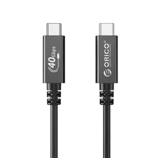 【ORICO】USB 4.0 Thunderbolt 3 Type-C to Type-C 超高速傳輸充電線80cm(U4A08-BK-BP)