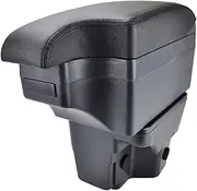 Car Armrest Rest Center Console Storage Box Leather Support, for Ford, for Focus, 2 MK2 2005-2011 2006 2007 2008 2009 2010 Door Handle Protection Film(Black Thread L)