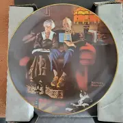 Norman Rockwell Edwin Knowles Collection Evening's Ease 1983 COA