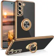 For Samsung Galaxy S21 FE 5G Shockproof Rugged Hybrid Case Cover Kickstand Ring