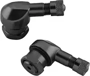 Motorcycle Valve Stem,90 Degree Valve Stem Motorcycle,Tire Valve Adapter,Motorcycle Parts,Valve Stem Extenders,Tire Valve Stems Cover Adapter for Car Motorcycle Scooter Road Racing (Black)