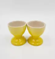 Le Creuset Egg Cups Soleil Yellow Set of 2 NEW