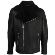[Eraldo] Eraldo Shearling Leather Jacket 45 IT BLACK