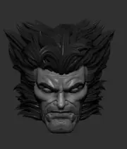Logan Wolverine X-Men custom head for 4" 6" 7" 12" Marvel Comics action figures
