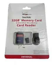 VERSION SANDISK 32GB MEMORY CARD & MOBILEMATE MICRO MEMORY CARD READER