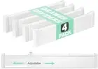 Adjustable Drawer Dividers – 4 Pack Expandable Organizers for Home & Office