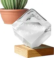 Weather Forecaster Glass - Portable Weather Forecaster Desktop | Cube Cloud Weather Forecasting Liquid Barometer, Desktop Decoration, Decorative Home Ornament for Table Top Decor Accessories