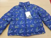 NEW Love Moschino Blue Puff Jacket Amour French Eiffel Tower Size AU 12 L