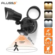 25W LED Twin Security Light with Motion Sensor Tri-color Garage Spot Flood Light