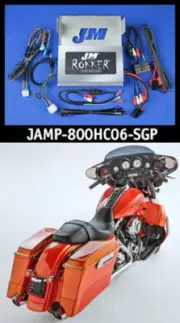 J&M Rokker XXRP 800w 4-Channel Programmable Amp Rear Lower Kit Harley 06-13 FLHX
