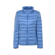 Nevenka Womens Lightweight Puffer Jacket Winter Stand Collar Short Coat--Color Blue