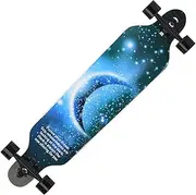 Sports Complete Longboard, ABEC-9 Chrome Steel Bearing 42-inch 9-Layer Maple Moon Pattern Skateboard Suitable for Young Adults