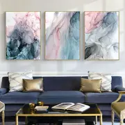 Poster Framed Colorful Ink Abstract 3 sets Wall Art Home Decor