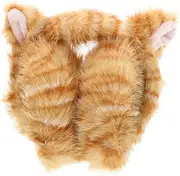 [TOVINANNA] Cute Cartoon Ear Muffs Portable Ear Protection for Boys Warm Plush Earmuffs for Autumn Winter for School Travel Outdoor Activities