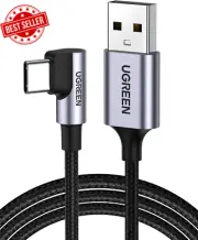 USB a to USB C Cable Right Angle 90 Degree Fast Charger L Shape Cord Compatible