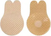 [Generic] Women Push Up Bras Self Adhesive Silicone Strapless Invisible Bra Reusable Sticky Breast Lift Tape Rabbit Nipple Cover Bra Pads