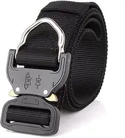 [FEIKCOR] Tactical belt,Tactical Duty Belts Nylon Webbing, Mens HIGOD Military Style Utility Riggers Belt 1.5'' (Black)