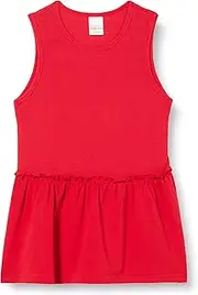 [Fred's World by Green Cotton] Girls' Alfa Rib Top T-Shirt, Salsa, 110 cm