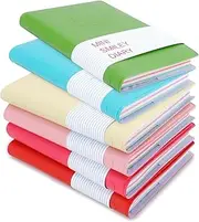 6 Pcs Smile Pocket Notebooks with 6 Color, Mini Diary Notepad Memo Book, Small Journal with PU Cover, Portable Candy Colors Note Book for School Office Supplies, Kawaii Notebook for Girls Women Gifts (6 PCS)