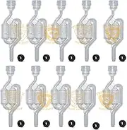 10 x S Bubble Type Air Lock with Grommet for Fermenter