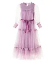 [C'era Una Volta] C'era Una Volta Grace tiered tulle dress Y 12 purple