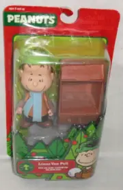 Peanuts NOS w/Box ~ Linus Van Pelt w/Cap Scarf Sledding Box &Snow Base