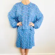 Only Carmakoma Size 50 16 18 Blue Floral Primula Shift Knee Dress NWT NEW
