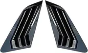 Car Rear Louver Window Side Shutter Cover Trim Sticker Vent Scoop ABS Compatible for Audi A3 8Y Sportback Hatchback 2021-2024 Accessories(Black)